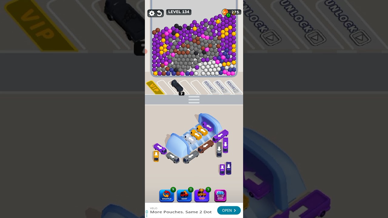 Bubble Bus 🚌: Parking Jam Puzzle Game level 134 gameplay walk-through 2026#Game#gaming
