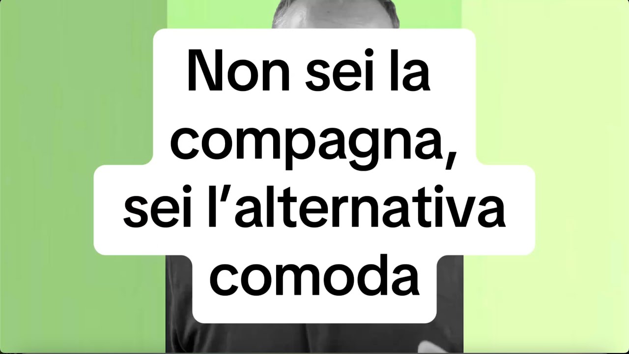 NON SEI LA COMPAGNA, SEI L’ALTERNATIVA COMODA