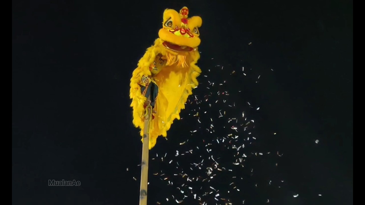 高桩舞狮表演2026 - 忠山武道龙狮团