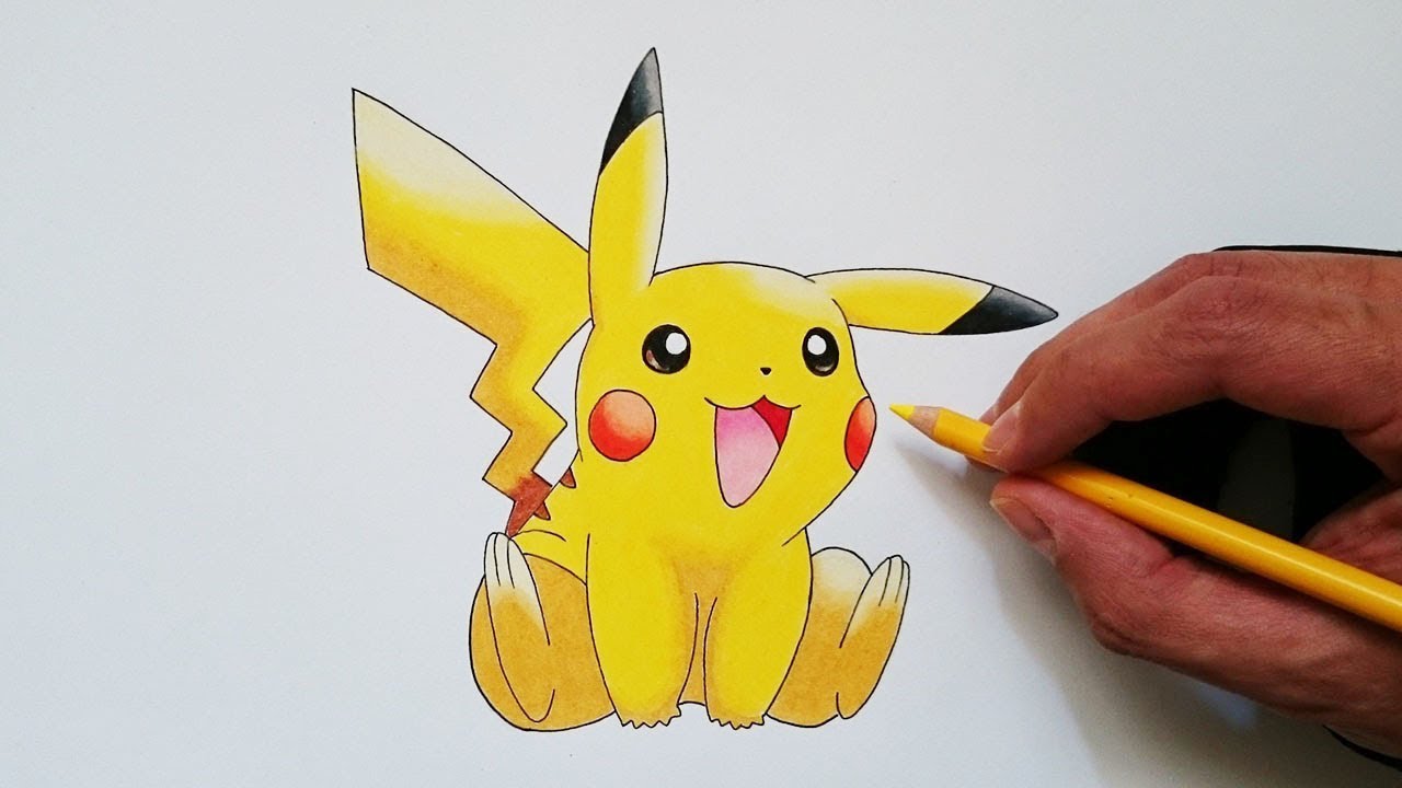 APRENDE cómo DIBUJAR a PIKACHU PASO A PASO!!!! 😄✅