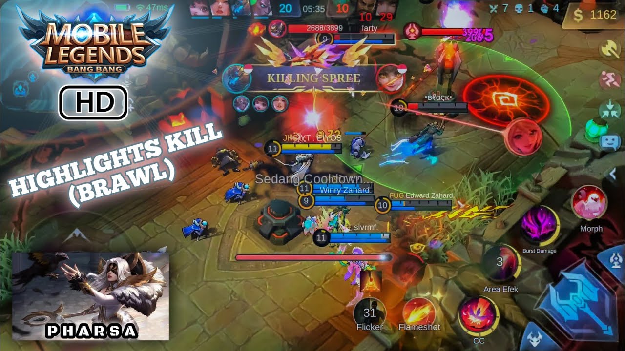 Burst Damage [ Publik Pharsa ] YT : EIYOS - Brawl - Gameplay Mobile Legends : Bang Bang