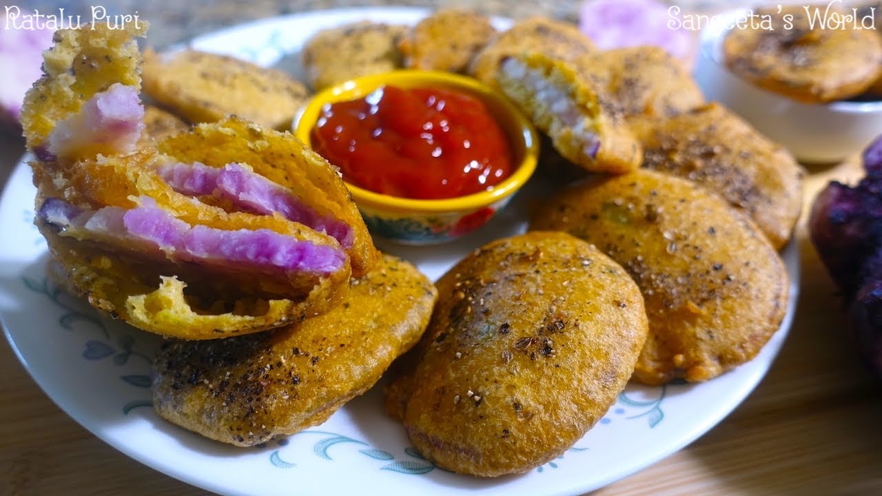 लग्न-प्रसंग में बनने वाली सुरती रतालू पूरी • Surti Ratalu Puri With Tips & Tricks • #PurpleYam • SW