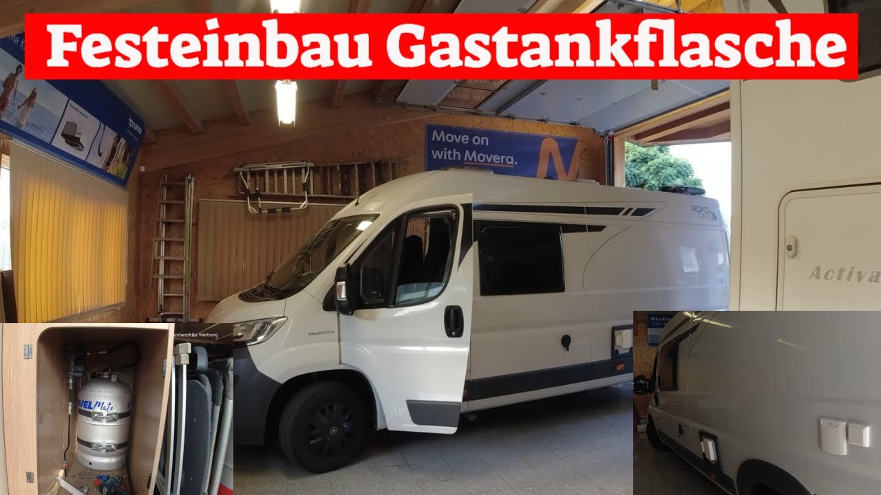 Einbau von zwei Gastankflaschen in unserem Kastenwagen Wohnmobil💖Alugas TRAVEL Mate Tankflasche LPG