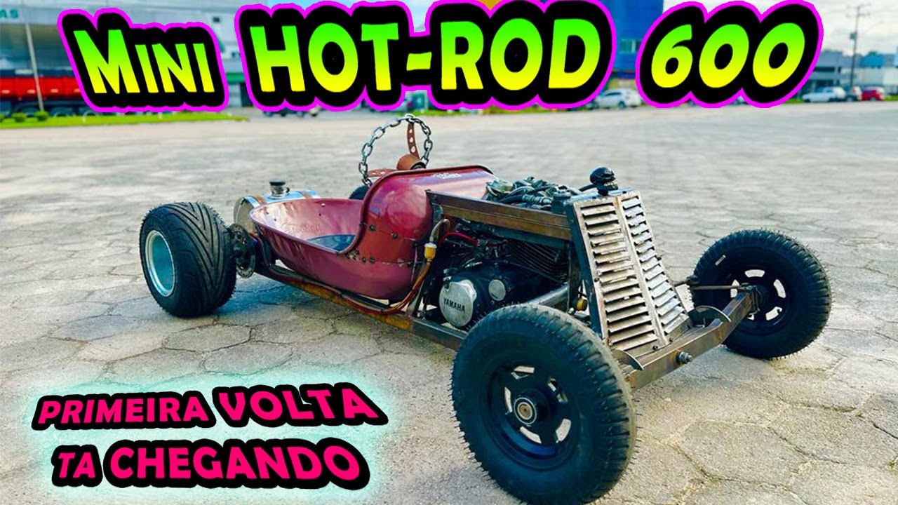Mini HOT-ROD 600 - agora tem FREIO !! - MOTOR DE XT 600
