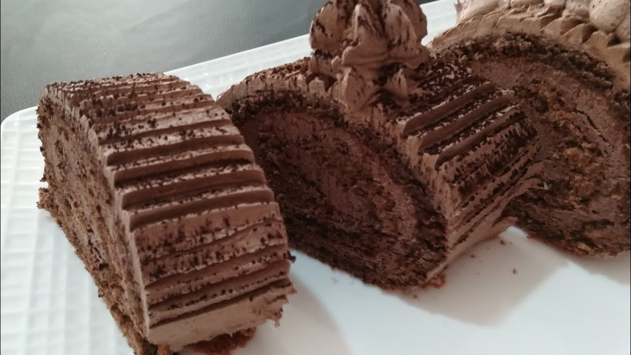 أسهل و أسرع بسكوي رولي بالشكولاطة خطوة بخطوة  🍫🍫💓😘👌