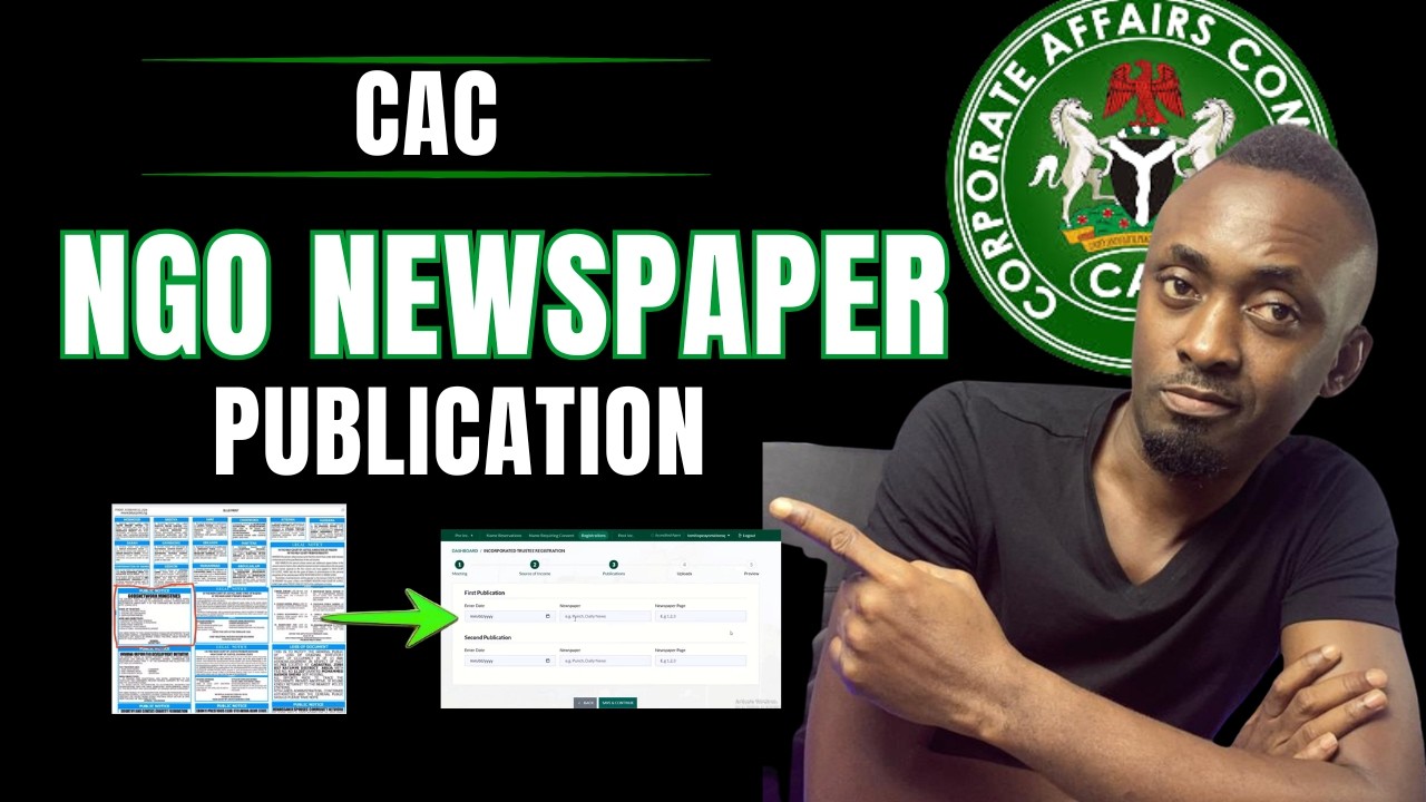 How to Upload Newspapers to CAC Portal For NGO registration