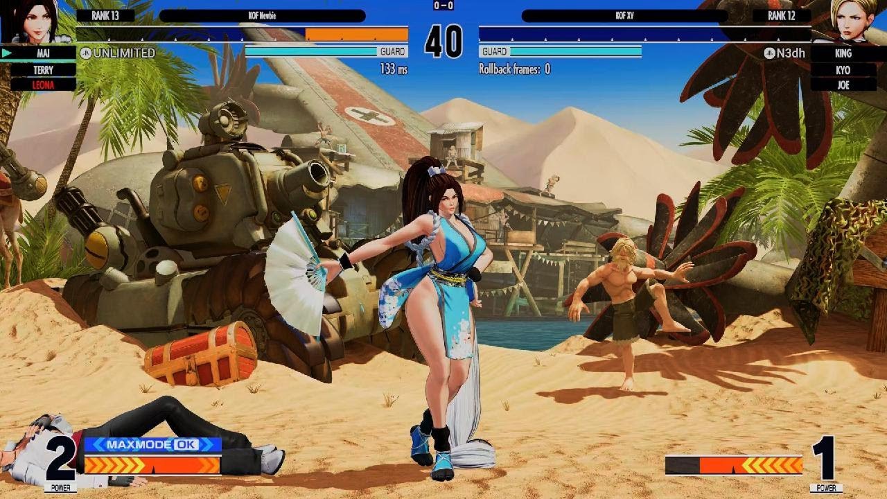 KOF XV_ Mai vs. King, Kyo & Joe