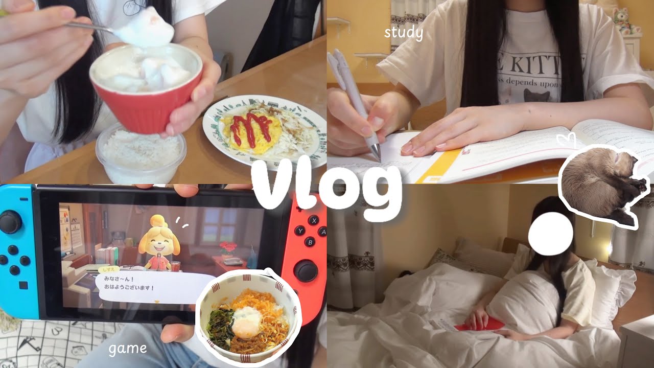【Vlog】通信制高校生の1日🤍️📝最近の学校が無い日の過ごし方🌷