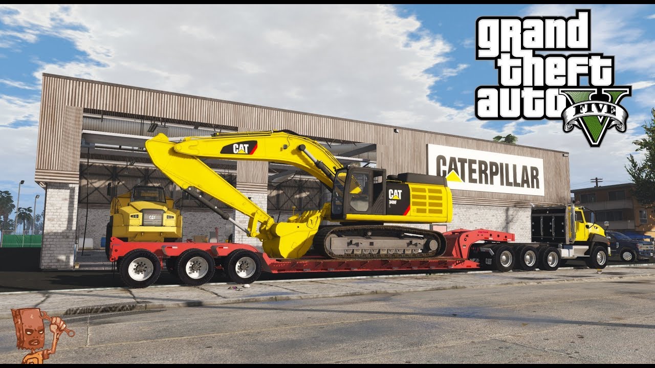 GTA V Real Life Series: Excavator Transport Episode 002 (Caterpillar 349F)