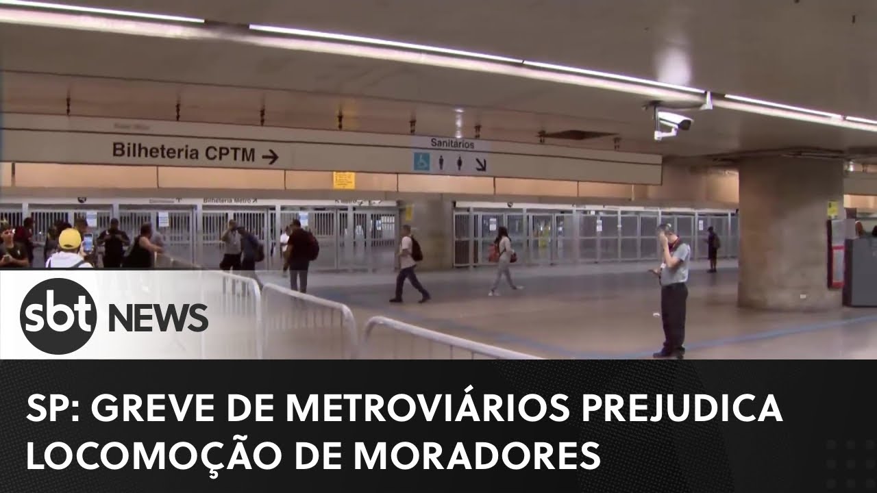 SP: greve de metroviários prejudica locomoção de moradores | #SBTNewsnaTV (23/03/23)