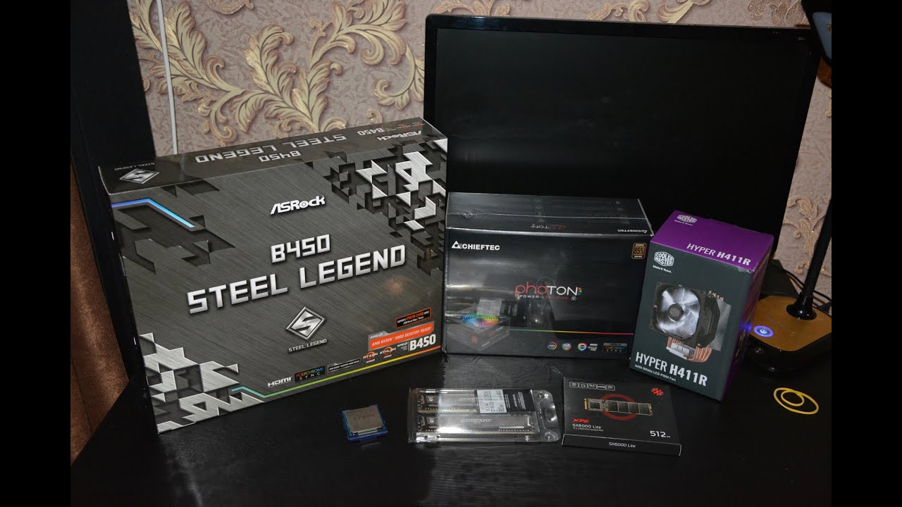 Ryzen 5 2600 + AsRock B450 Steel Legend + ADATA XPG SX6000 512Gb