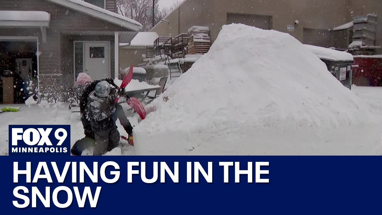 Snowstorm fun: Kids make the most of the MN snowfall