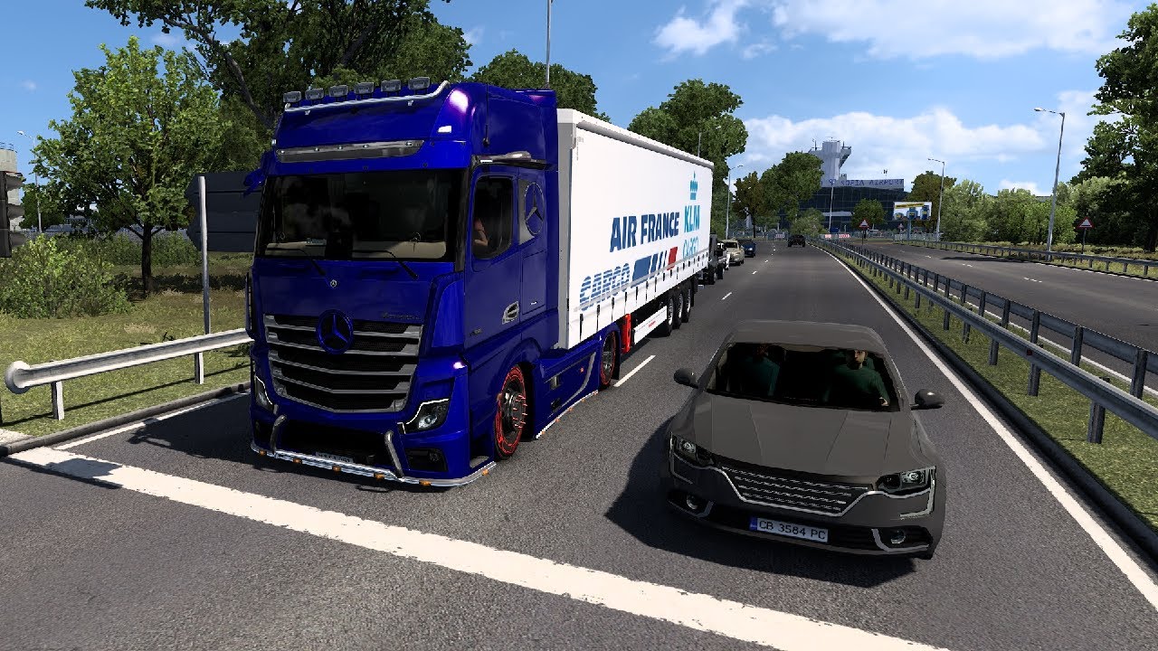 ETS2 Bulgaria, Pleven City With Mercedes Benz Actros Mirror Cam