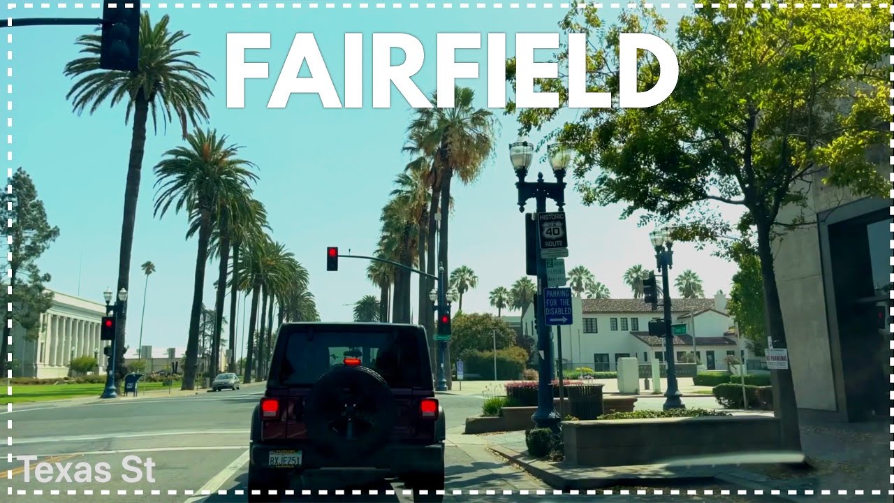 FAIRFIELD CALIFORNIA - Driving Downtown - 4K - Dash Cam 9/2021