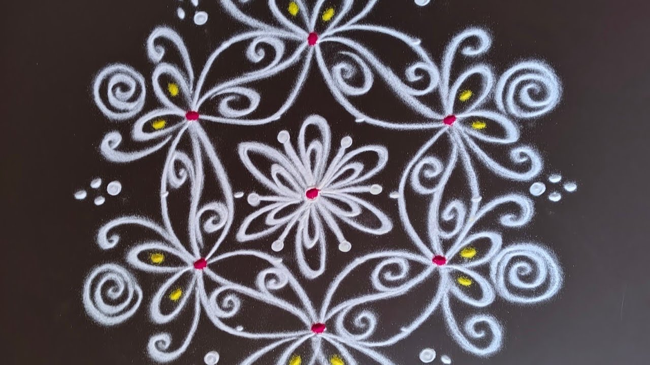 Daily use rangoli 🌹//kolam//Rangoli for daily//easy rangoli 