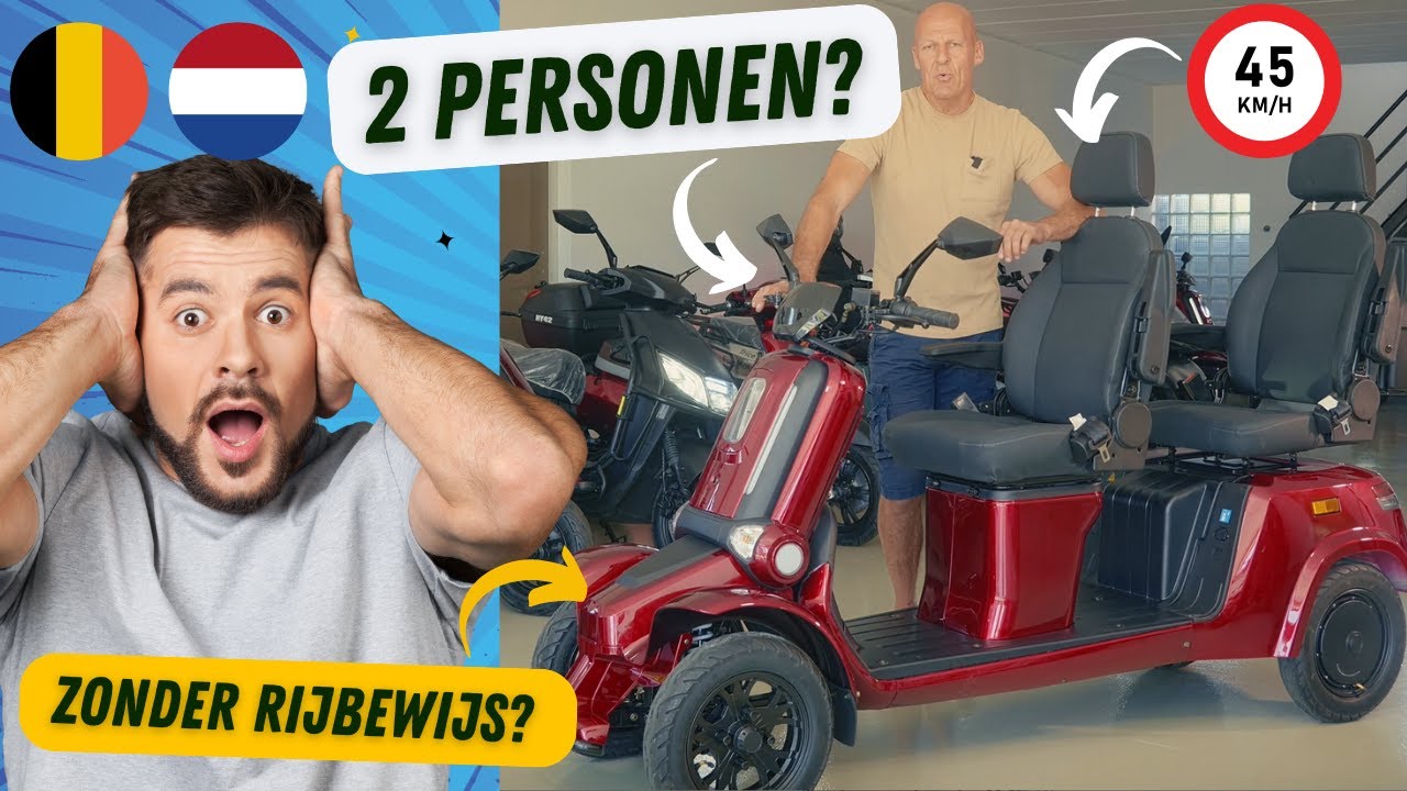 For-Motion Forty-5 DUO | Luxe 2-persoons scootmobiel tot 45 km/u – Mobility-Expert België