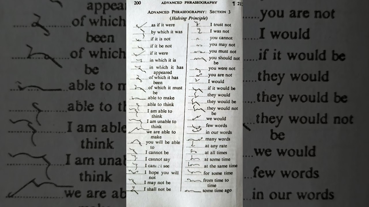 Advanced phraseography section 3 #stenography #stenohelp #stenooutline #english