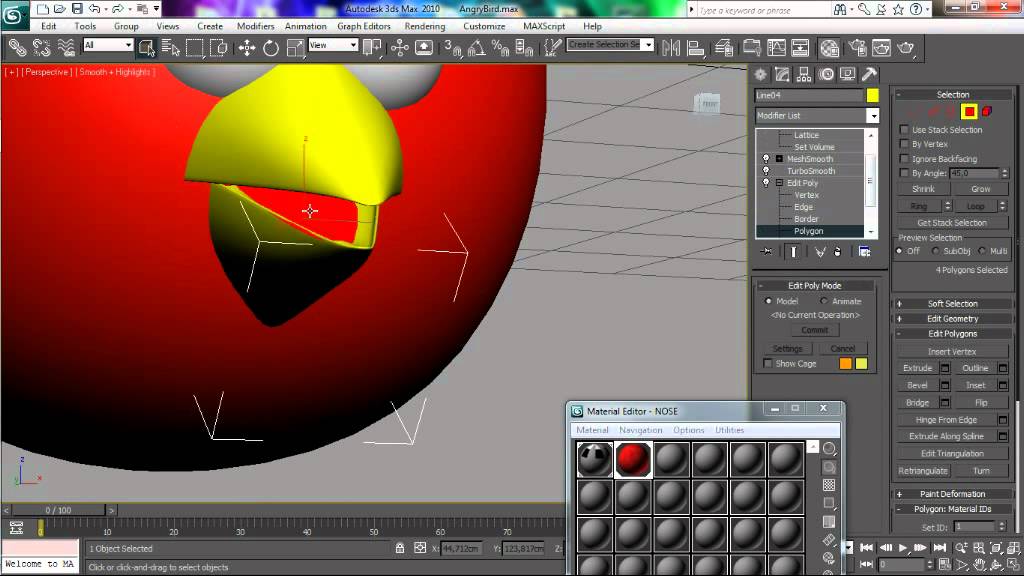 Creating 3D Angry Bird (Character Modeling) Using 3dsMax - ZiedNeji