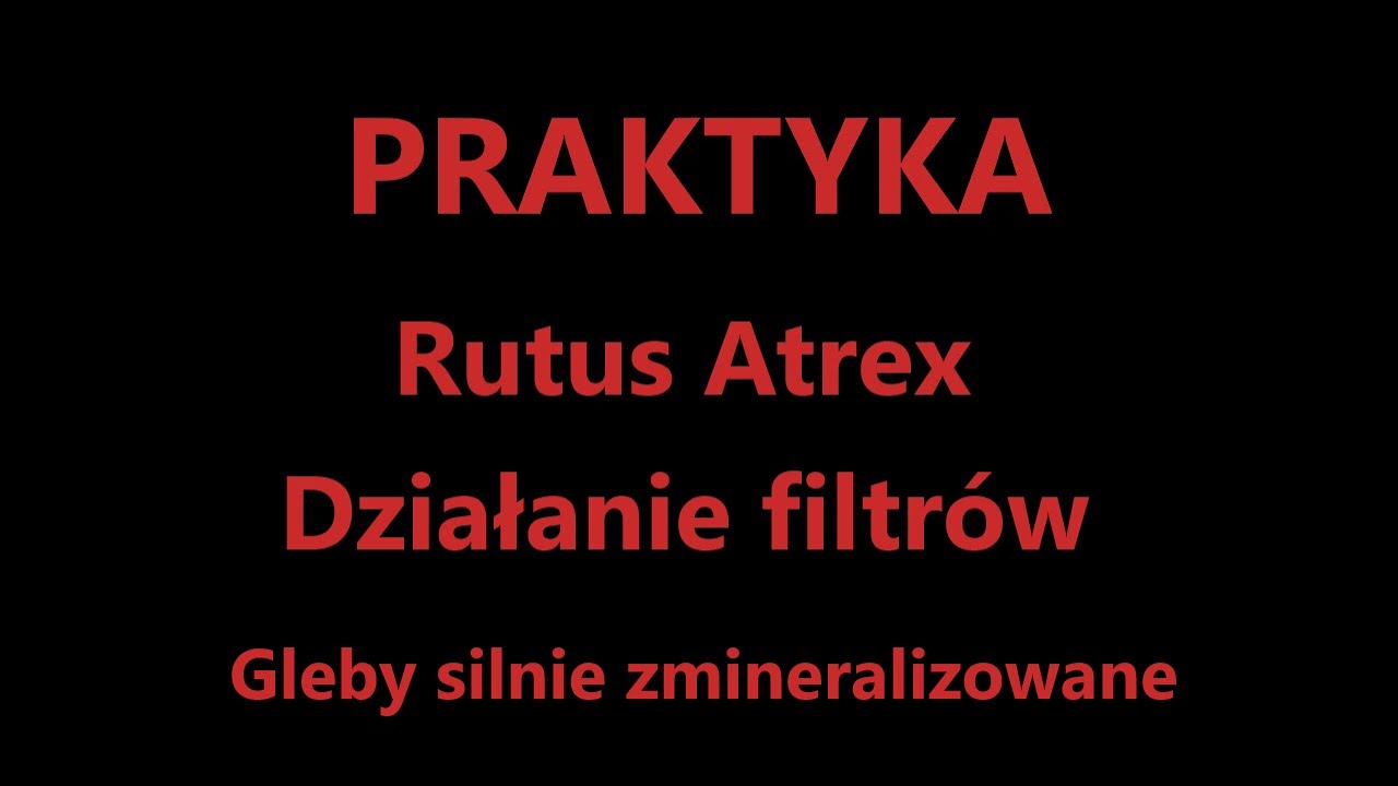 Rutus Atrex  - FILTERS and Multifiltr - HIGH MINERALIZATION !!!!! Golden Forest - ELNINO
