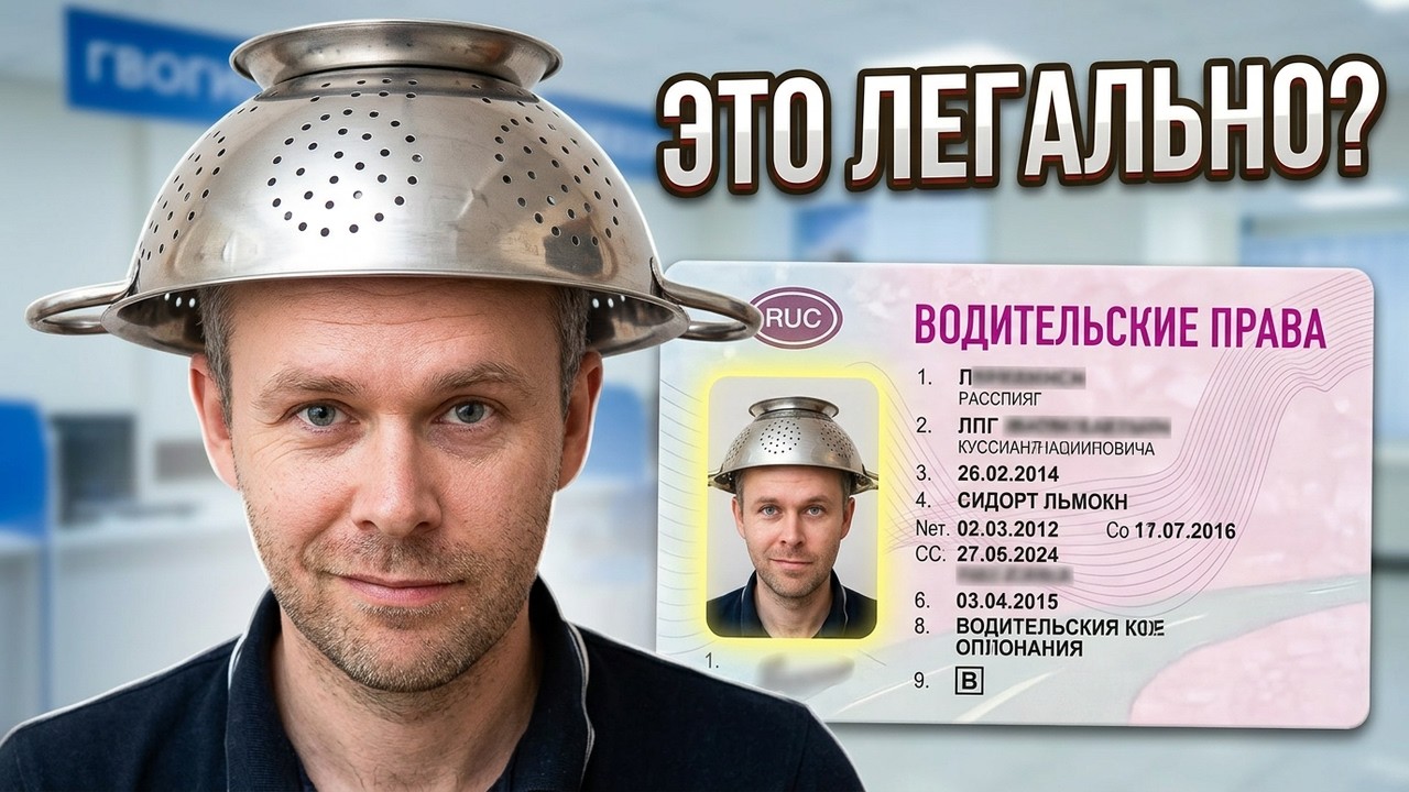 И смех и грех. Фото на права с дуршлагом на голове. Беременная от близнецов. Кто отец?