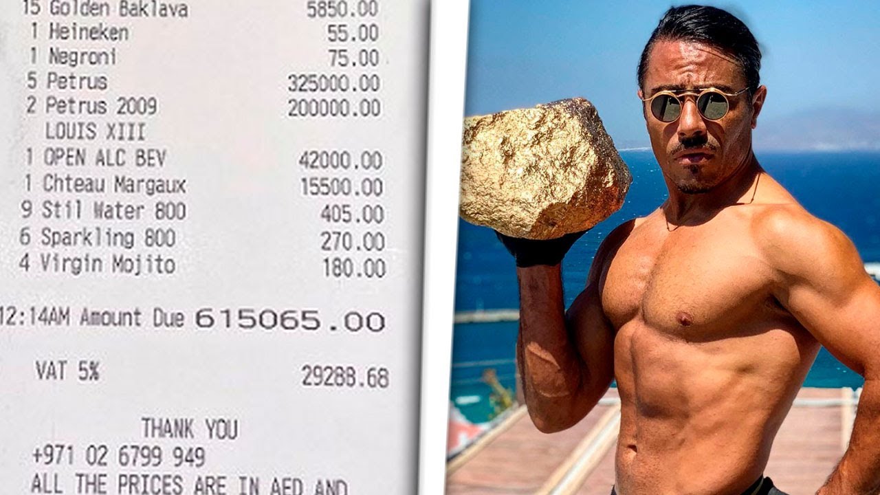 SALT BAE PUBLICA Y VACILA CON UNA CUENTA DE SU RESTAURANTE POR VALOR DE 160MIL DÓLARES