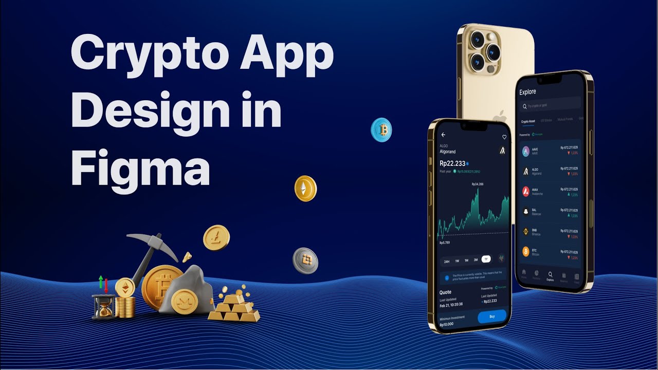 How to create a crypto app design in figma - UI design