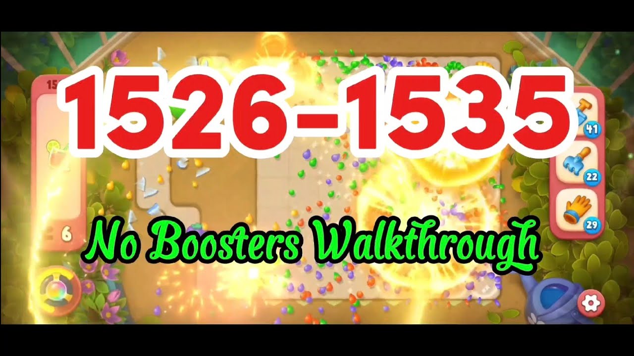 Level 1526-1535 No Boosters Walkthrough 💫 Match-3 Game Gardenscapes #games #gaming #gameplay