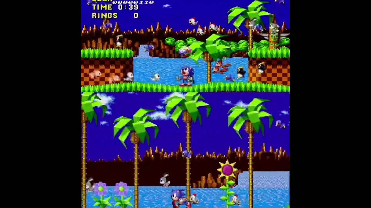 Sonic 1 good ending vs bad ending comparison side by side