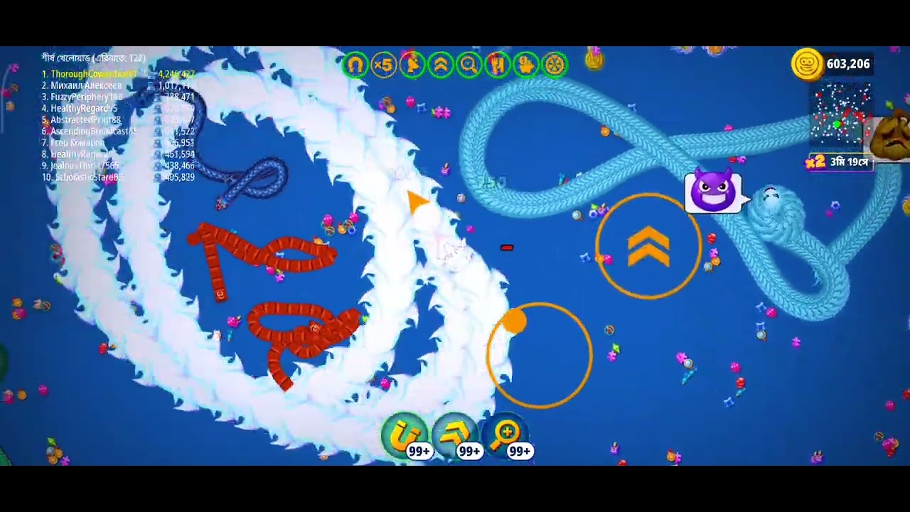 নতুন সাপ worms zone