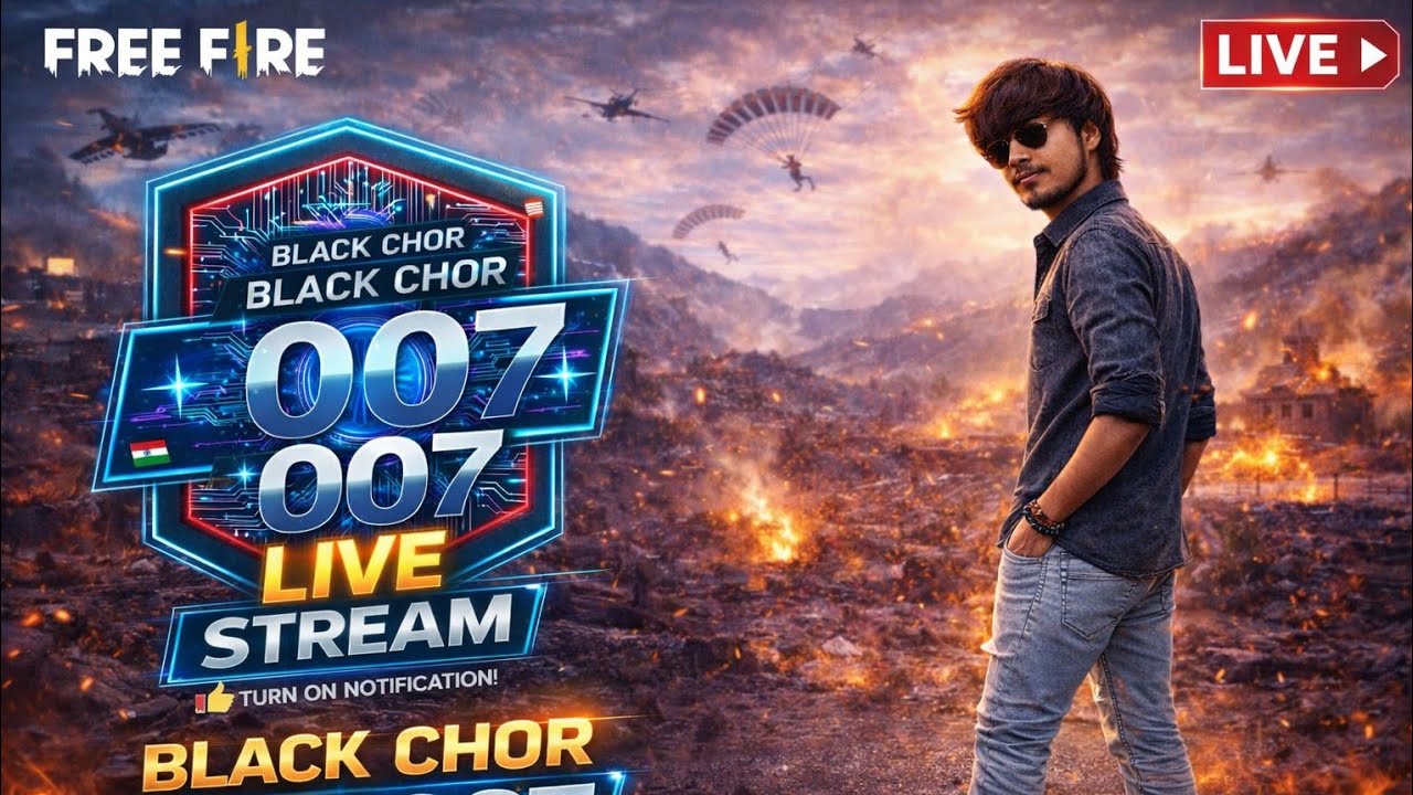 BLACK CHOR 007 🔥 LIVE STREAM | Custom Room + Ranked Match