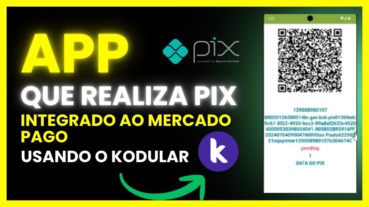 Criei um APLICATIVO sem CÓDIGO que faz PAGAMENTOS por PIX usando KODULAR e MERCADO PAGO! 💸
