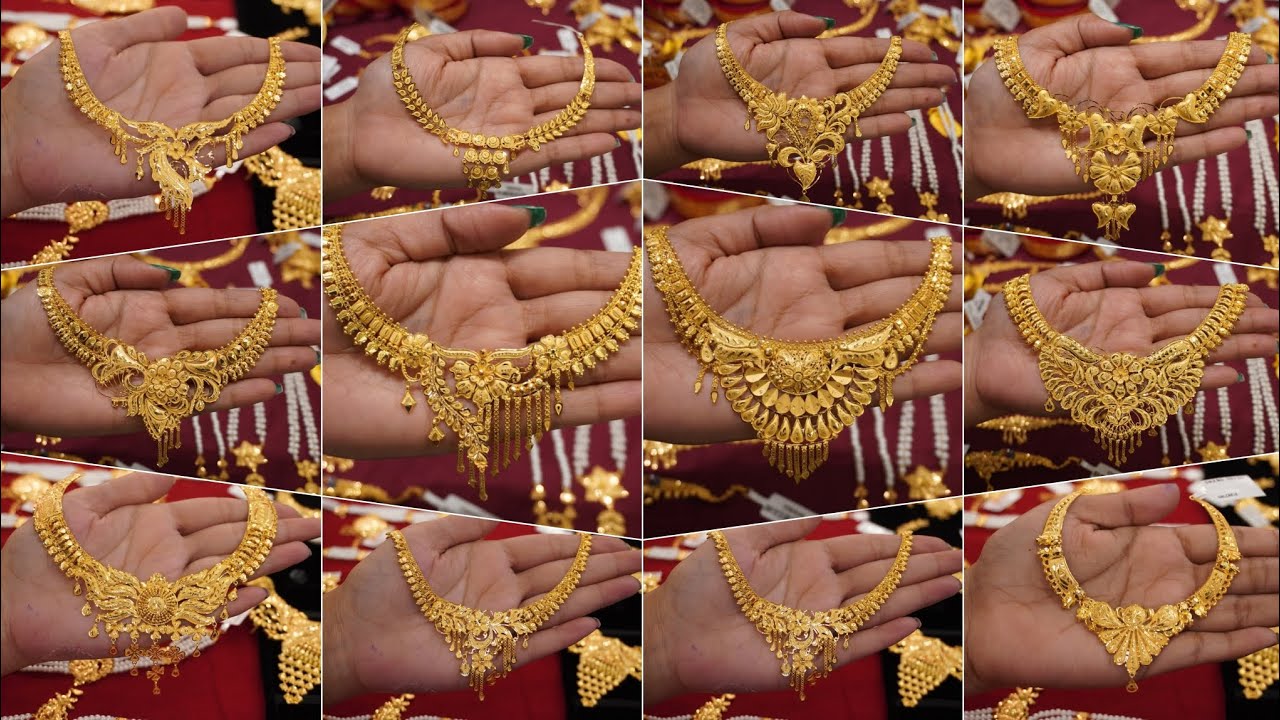 New gold necklace designs pictures 2025//12 grams gold necklace designs //trending gold necklace//