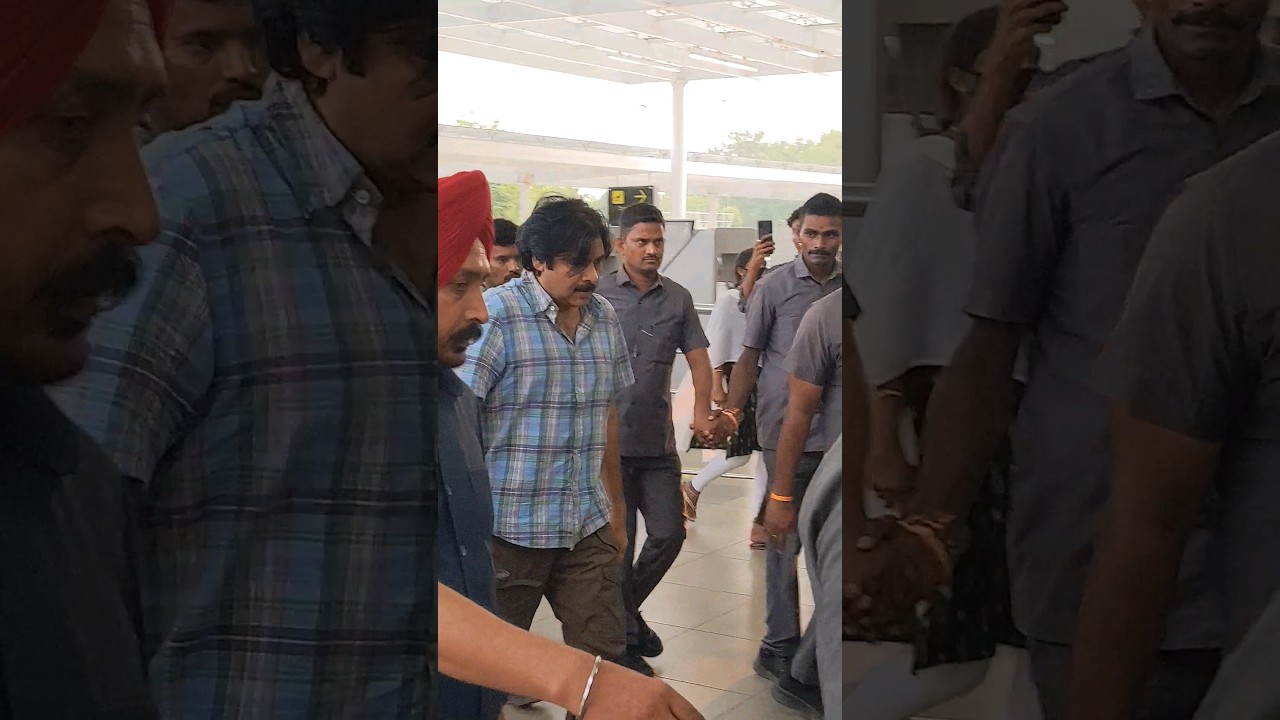 Pawan Kalyan at Vijayawada airport #pawan #janasena #pawanfans