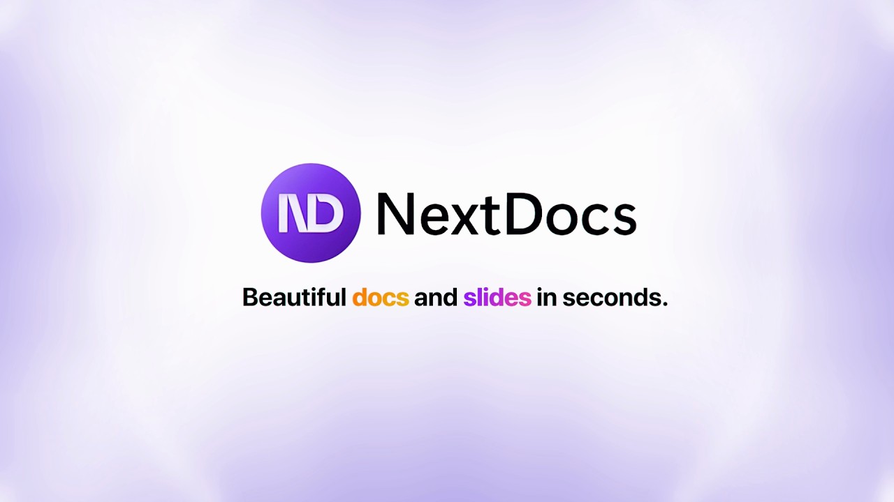 Create Beautiful Docs & Slides With AI in Seconds | NextDocs