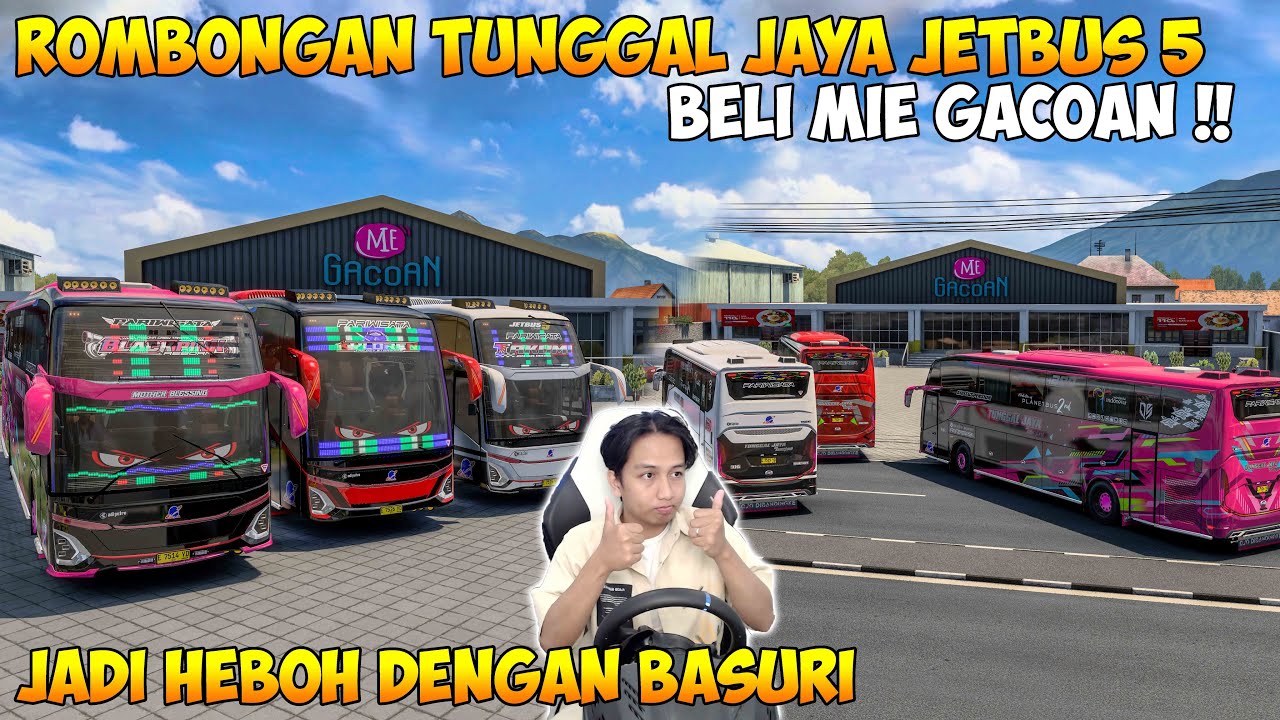 ROMBONGAN TUNGGAL JAYA JETBUS 5 BELI MIE GACOAN !! SEMUA MENYALAKAN BASURI VIRAL