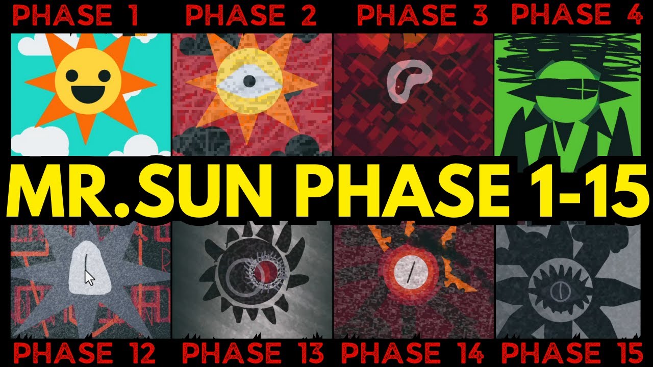 Sprunki Interactive Mr Sun Phase 1,2,3,4,5,6,7,8,9,10,11,12,13,14,15 HELP MR SUN