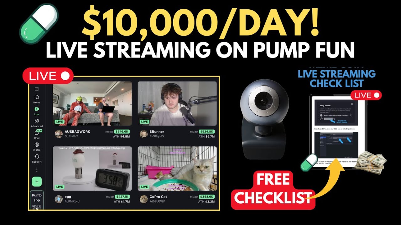 How To Get Paid To Live Stream Your Meme Coin On Pump.Fun! - Full Guide & PDF Checklist!
