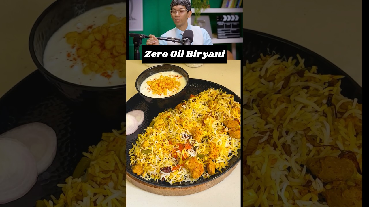 Zero Oil Biryani Recipe 