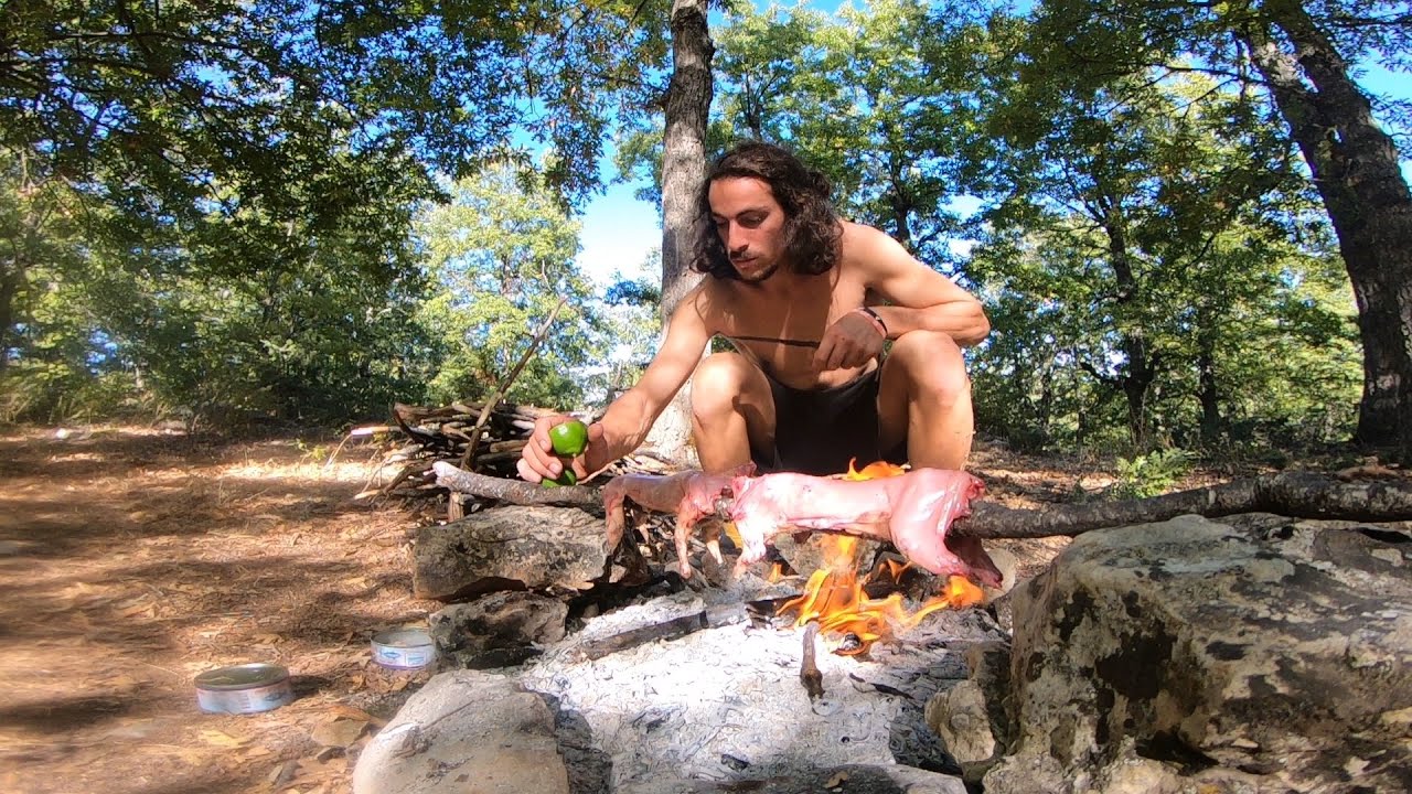 النجاة بالبريّة #4 صيّد الارانب - survival life - catch & cook a rabbit