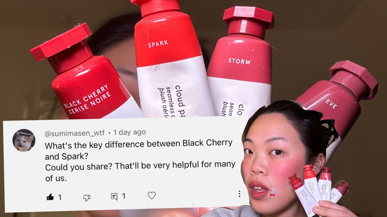 Comparing Black Cherry Cloud Paint to Spark, Storm and Eve
