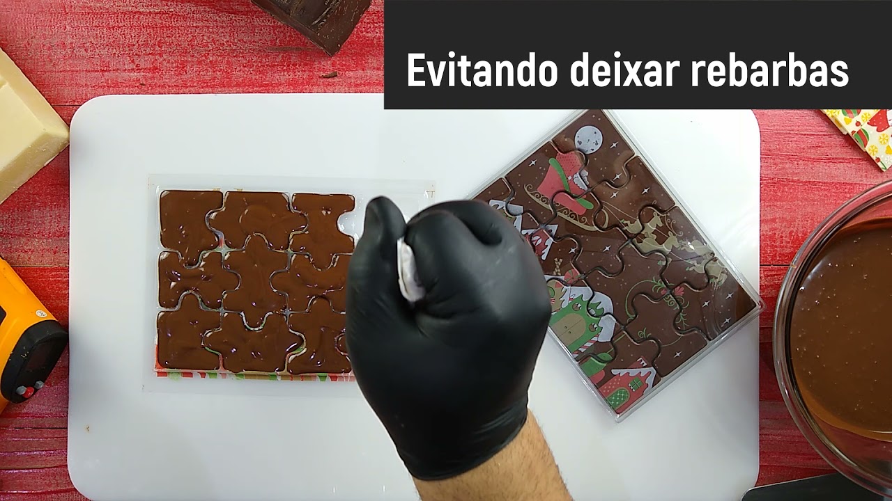 Como fazer Quebra-cabeça de chocolate de motivos de natal com a forma decorativa Stalden Decor