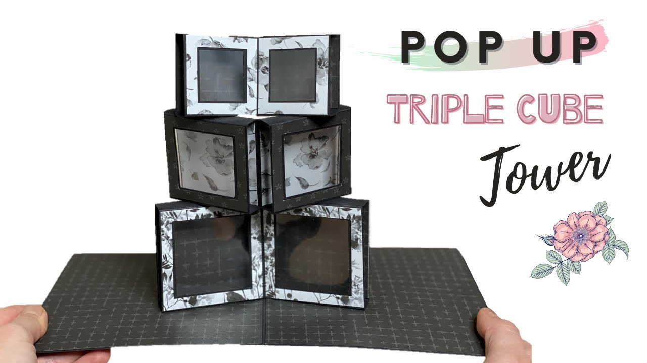 Triple Cube Tower - Pop Up Frame Card | Tutorial | Scrapbook Card Ideas