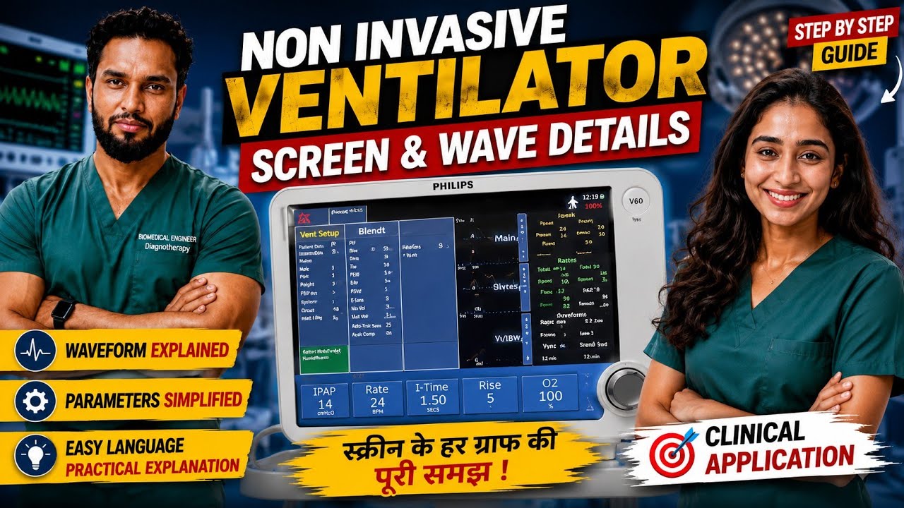 Ventilator settings in Hindi FT. GE Datex Ohmeda Engstrome Carestation| Hospital Ventilator ICU mode