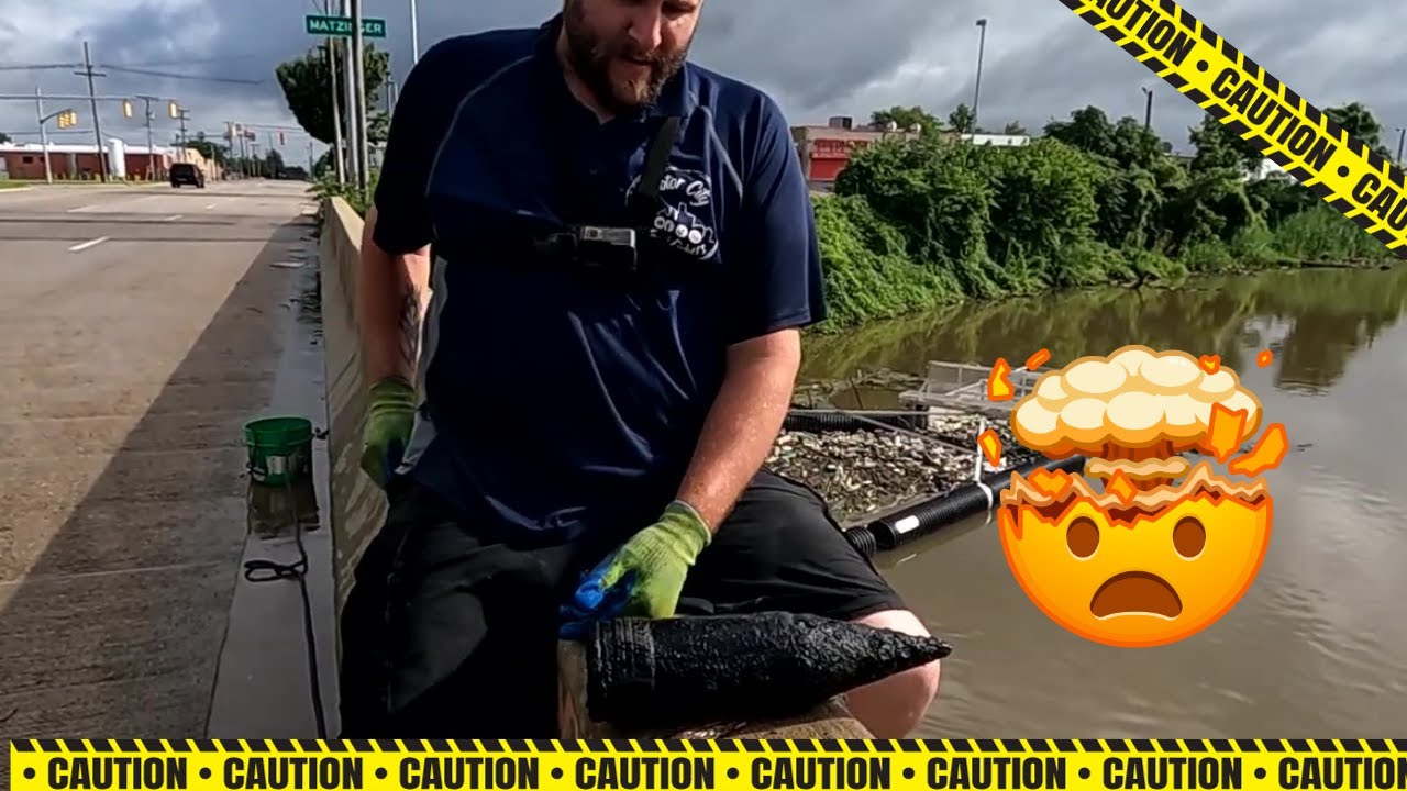 Why Was This In The River? Huge Explosive Found Magnet Fishing (Bomb Squad Called)