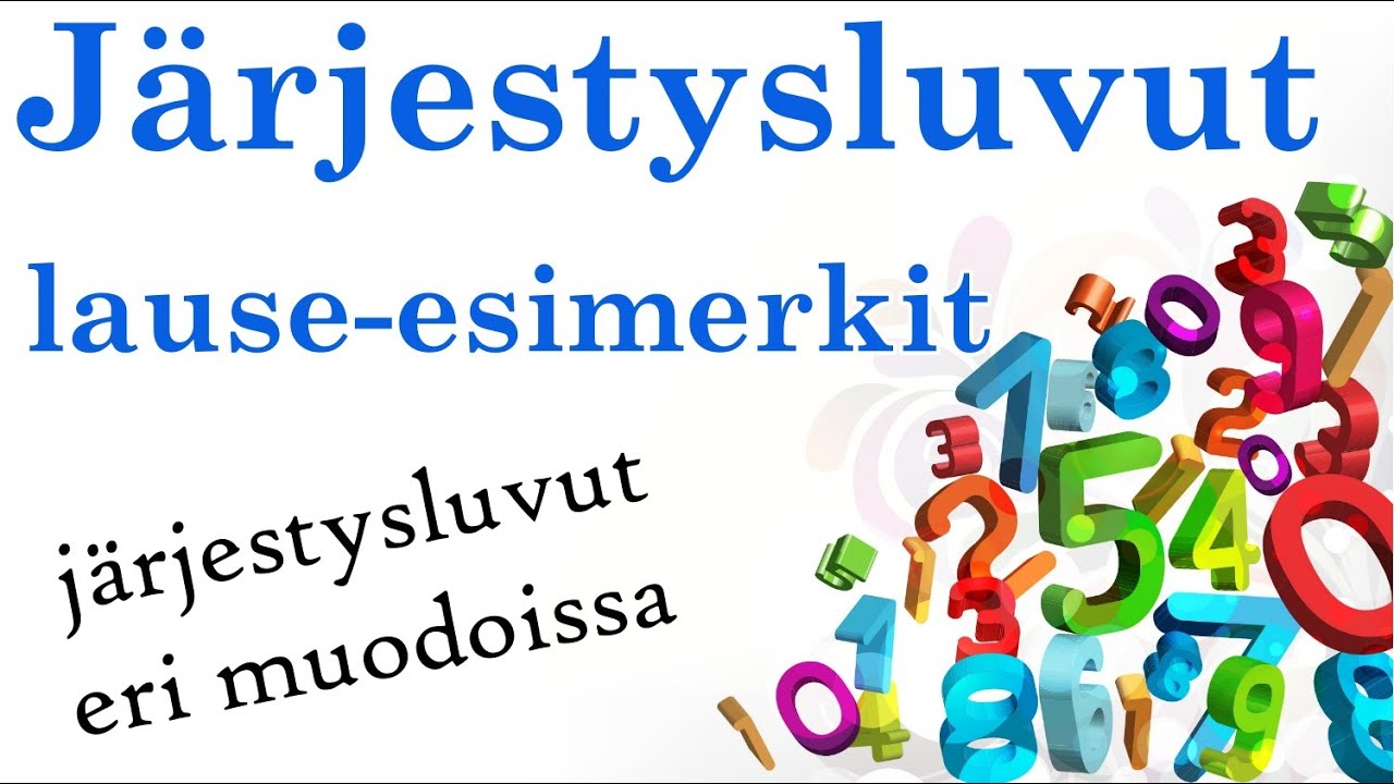 J&auml;rjestysluvut: esimerkki-lauseet