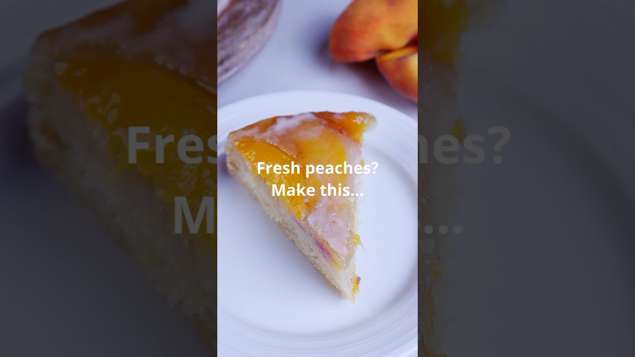 Summer Peach Cake &ndash; No Dairy, No Eggs, Just Flavor #recipe #peachcake #veganbaking