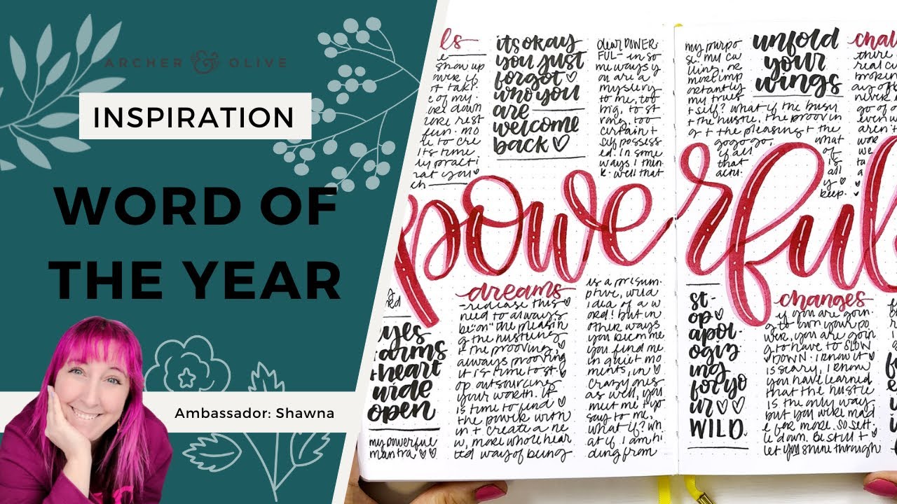 Picking A Word For The Year | Bullet Journal Word Of The Year Spread
