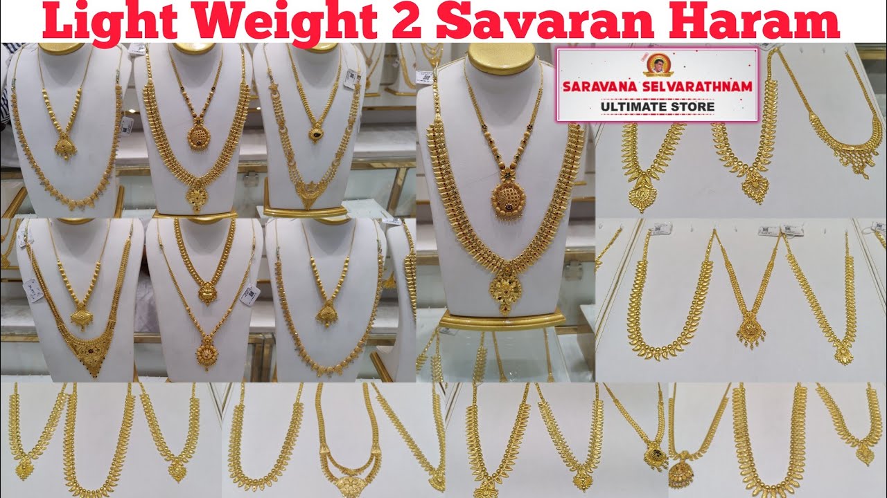 Saravana Selvarathnam Light Weight Haram from 2 Savaran/Kerala Traditional& Coimbatore Varikai Haram