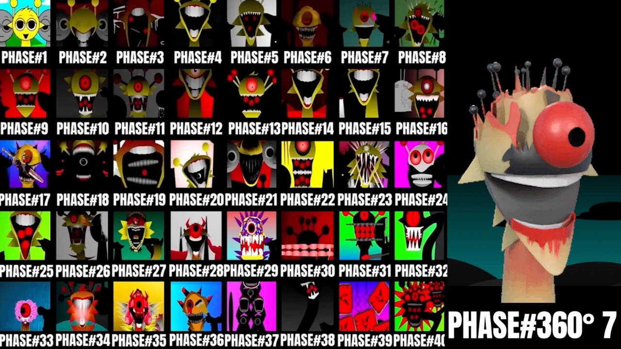 Incredibox Sprunki - Phases 1 - Phase 7 360° - (Bonus Mode)