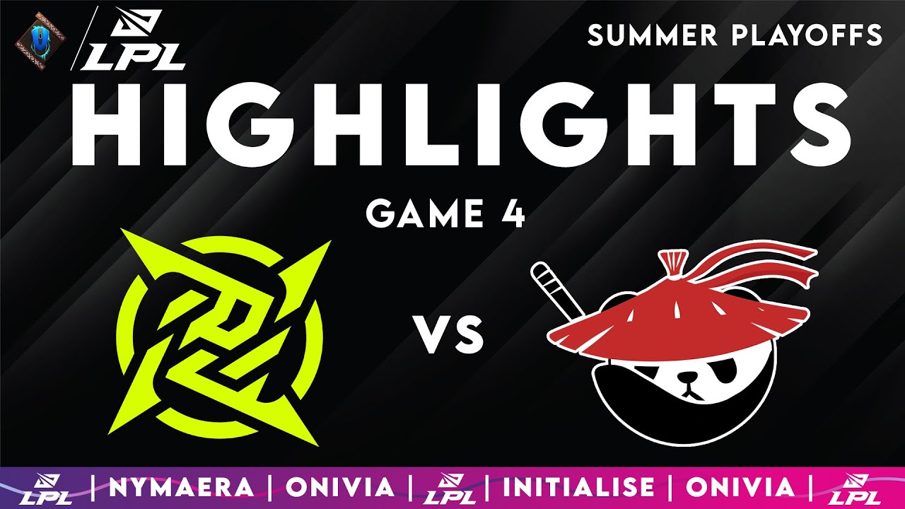 NIP vs AL Highlights Game 4 | LPL Playoffs 2025 | Ninjas in Pyjamas vs Anyone's Legend by Onivia